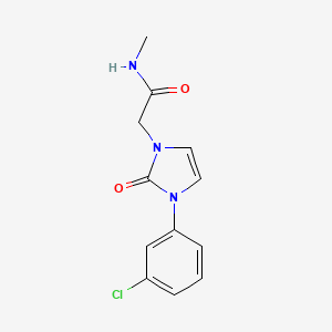 molecular formula C12H12ClN3O2 B6067778 2-[3-(3-chlorophenyl)-2-oxo-2,3-dihydro-1H-imidazol-1-yl]-N-methylacetamide 