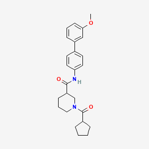 molecular formula C25H30N2O3 B6067790 1-(cyclopentylcarbonyl)-N-(3'-methoxy-4-biphenylyl)-3-piperidinecarboxamide 