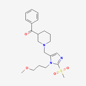 (1-{[1-(3-methoxypropyl)-2-(methylsulfonyl)-1H-imidazol-5-yl]methyl}-3-piperidinyl)(phenyl)methanone