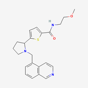 5-[1-(5-isoquinolinylmethyl)-2-pyrrolidinyl]-N-(2-methoxyethyl)-2-thiophenecarboxamide