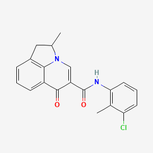 molecular formula C20H17ClN2O2 B6067843 N-(3-chloro-2-methylphenyl)-2-methyl-6-oxo-1,2-dihydro-6H-pyrrolo[3,2,1-ij]quinoline-5-carboxamide 