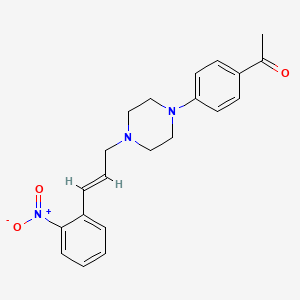 1-(4-{4-[3-(2-nitrophenyl)-2-propen-1-yl]-1-piperazinyl}phenyl)ethanone