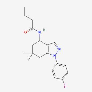 molecular formula C19H22FN3O B6067874 N-[1-(4-fluorophenyl)-6,6-dimethyl-4,5,6,7-tetrahydro-1H-indazol-4-yl]-3-butenamide 