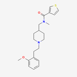molecular formula C21H28N2O2S B6067882 N-({1-[2-(2-methoxyphenyl)ethyl]-4-piperidinyl}methyl)-N-methyl-3-thiophenecarboxamide 