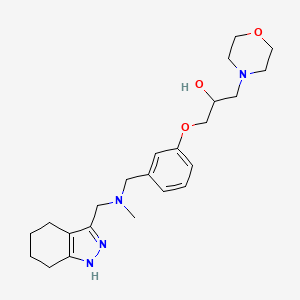 molecular formula C23H34N4O3 B6067896 1-(3-{[methyl(4,5,6,7-tetrahydro-1H-indazol-3-ylmethyl)amino]methyl}phenoxy)-3-(4-morpholinyl)-2-propanol 