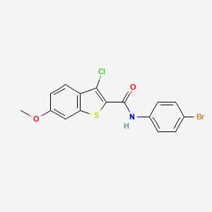 N-(4-bromophenyl)-3-chloro-6-methoxy-1-benzothiophene-2-carboxamide