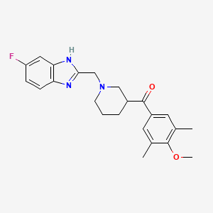 {1-[(6-fluoro-1H-benzimidazol-2-yl)methyl]-3-piperidinyl}(4-methoxy-3,5-dimethylphenyl)methanone