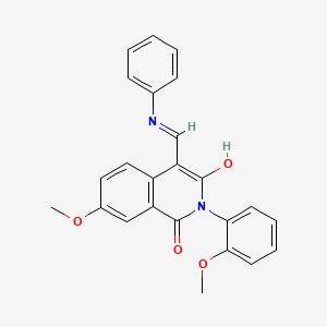 molecular formula C24H20N2O4 B6067947 4-(anilinomethylene)-7-methoxy-2-(2-methoxyphenyl)-1,3(2H,4H)-isoquinolinedione 