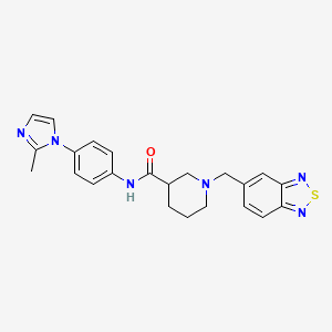 1-(2,1,3-benzothiadiazol-5-ylmethyl)-N-[4-(2-methyl-1H-imidazol-1-yl)phenyl]-3-piperidinecarboxamide