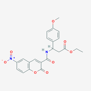 ethyl 3-(4-methoxyphenyl)-3-{[(6-nitro-2-oxo-2H-chromen-3-yl)carbonyl]amino}propanoate