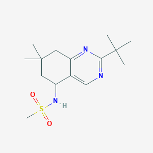 molecular formula C15H25N3O2S B6067984 N-(2-tert-butyl-7,7-dimethyl-5,6,7,8-tetrahydro-5-quinazolinyl)methanesulfonamide 