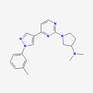 N,N-dimethyl-1-{4-[1-(3-methylphenyl)-1H-pyrazol-4-yl]-2-pyrimidinyl}-3-pyrrolidinamine
