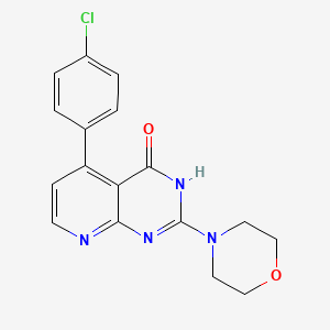 molecular formula C17H15ClN4O2 B6067998 5-(4-chlorophenyl)-2-(4-morpholinyl)pyrido[2,3-d]pyrimidin-4(3H)-one 