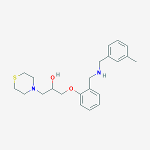 molecular formula C22H30N2O2S B6068005 1-(2-{[(3-methylbenzyl)amino]methyl}phenoxy)-3-(4-thiomorpholinyl)-2-propanol 