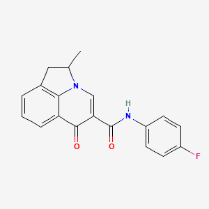 molecular formula C19H15FN2O2 B6068036 N-(4-fluorophenyl)-2-methyl-6-oxo-1,2-dihydro-6H-pyrrolo[3,2,1-ij]quinoline-5-carboxamide 