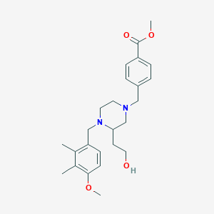 methyl 4-{[3-(2-hydroxyethyl)-4-(4-methoxy-2,3-dimethylbenzyl)-1-piperazinyl]methyl}benzoate