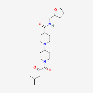 molecular formula C22H37N3O4 B6068106 1'-(4-methyl-2-oxopentanoyl)-N-(tetrahydro-2-furanylmethyl)-1,4'-bipiperidine-4-carboxamide 