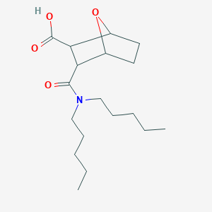 molecular formula C18H31NO4 B6068110 3-[(dipentylamino)carbonyl]-7-oxabicyclo[2.2.1]heptane-2-carboxylic acid 
