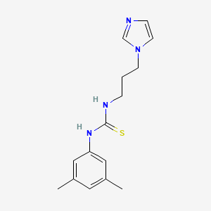 molecular formula C15H20N4S B6068112 N-(3,5-dimethylphenyl)-N'-[3-(1H-imidazol-1-yl)propyl]thiourea 