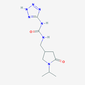 molecular formula C10H17N7O2 B6068117 N-[(1-isopropyl-5-oxopyrrolidin-3-yl)methyl]-N'-1H-tetrazol-5-ylurea 