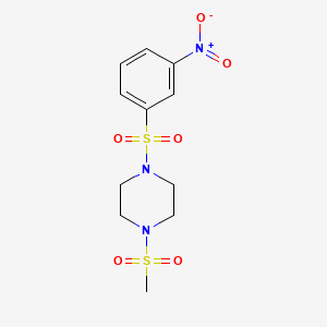 molecular formula C11H15N3O6S2 B6068131 1-(methylsulfonyl)-4-[(3-nitrophenyl)sulfonyl]piperazine 