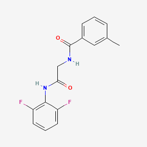 molecular formula C16H14F2N2O2 B6068145 N-{2-[(2,6-difluorophenyl)amino]-2-oxoethyl}-3-methylbenzamide 