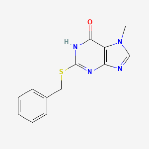 molecular formula C13H12N4OS B6068157 2-(benzylthio)-7-methyl-1,7-dihydro-6H-purin-6-one 