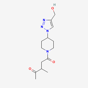 5-{4-[4-(hydroxymethyl)-1H-1,2,3-triazol-1-yl]-1-piperidinyl}-3-methyl-5-oxo-2-pentanone