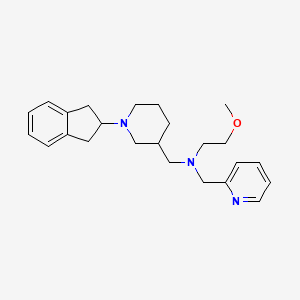 molecular formula C24H33N3O B6068186 N-{[1-(2,3-dihydro-1H-inden-2-yl)-3-piperidinyl]methyl}-2-methoxy-N-(2-pyridinylmethyl)ethanamine 