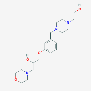molecular formula C20H33N3O4 B6068191 1-(3-{[4-(2-hydroxyethyl)-1-piperazinyl]methyl}phenoxy)-3-(4-morpholinyl)-2-propanol 