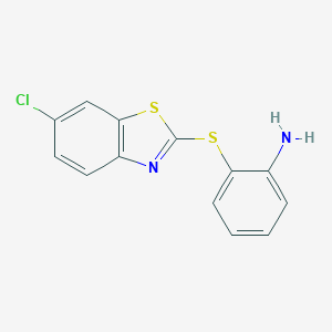 molecular formula C13H9ClN2S2 B060682 2-[(6-Chloro-1,3-benzothiazol-2-yl)thio]aniline CAS No. 175277-83-5