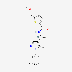 N-{1-[1-(3-fluorophenyl)-5-methyl-1H-pyrazol-4-yl]ethyl}-5-(methoxymethyl)-2-thiophenecarboxamide