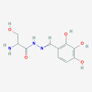 molecular formula C10H14ClN3O5 B606822 2-氨基-3-羟基-N'-(2,3,4-三羟基亚苄基)丙烷酰肼 CAS No. 787504-88-5