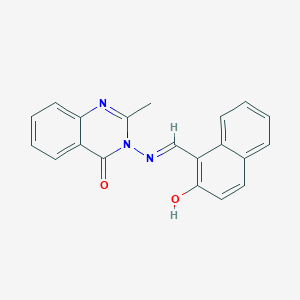 3-{[(2-hydroxy-1-naphthyl)methylene]amino}-2-methyl-4(3H)-quinazolinone