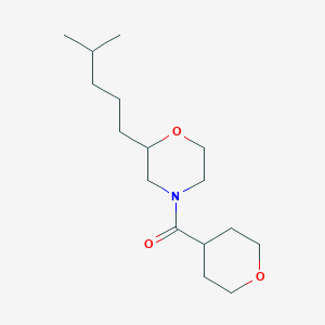 molecular formula C16H29NO3 B6068248 2-(4-methylpentyl)-4-(tetrahydro-2H-pyran-4-ylcarbonyl)morpholine 