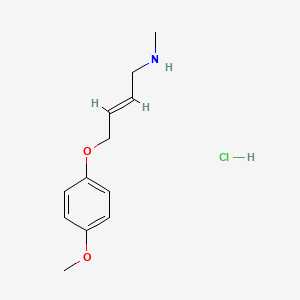 molecular formula C12H18ClNO2 B6068258 [4-(4-methoxyphenoxy)but-2-en-1-yl]methylamine hydrochloride 