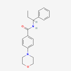 molecular formula C20H24N2O2 B6068264 4-(4-morpholinyl)-N-(1-phenylpropyl)benzamide 