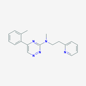 molecular formula C18H19N5 B6068293 N-methyl-5-(2-methylphenyl)-N-[2-(2-pyridinyl)ethyl]-1,2,4-triazin-3-amine 