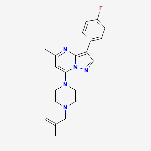 molecular formula C21H24FN5 B6068320 3-(4-fluorophenyl)-5-methyl-7-[4-(2-methyl-2-propen-1-yl)-1-piperazinyl]pyrazolo[1,5-a]pyrimidine 