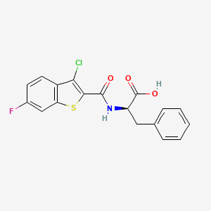 molecular formula C18H13ClFNO3S B606833 CU CPT 4a CAS No. 1279713-77-7