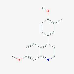 molecular formula C17H15NO2 B606834 2-甲基-4-(7-甲氧基-4-喹啉基)苯酚 CAS No. 2165340-32-7