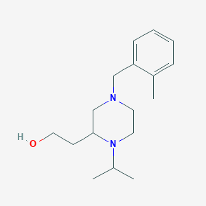 molecular formula C17H28N2O B6068352 2-[1-isopropyl-4-(2-methylbenzyl)-2-piperazinyl]ethanol 