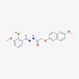 N'-(2-hydroxy-3-methoxybenzylidene)-2-[(6-methoxy-2-naphthyl)oxy]acetohydrazide