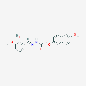 molecular formula C21H20N2O5 B6068357 N'-(2-hydroxy-3-methoxybenzylidene)-2-[(6-methoxy-2-naphthyl)oxy]acetohydrazide 