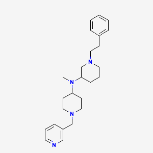 molecular formula C25H36N4 B6068365 N-methyl-1-(2-phenylethyl)-N-[1-(3-pyridinylmethyl)-4-piperidinyl]-3-piperidinamine 