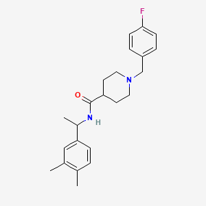 molecular formula C23H29FN2O B6068368 N-[1-(3,4-dimethylphenyl)ethyl]-1-(4-fluorobenzyl)-4-piperidinecarboxamide 