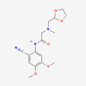 N~1~-(2-cyano-4,5-dimethoxyphenyl)-N~2~-(1,3-dioxolan-2-ylmethyl)-N~2~-methylglycinamide