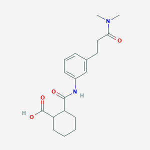 molecular formula C19H26N2O4 B6068389 2-[({3-[3-(dimethylamino)-3-oxopropyl]phenyl}amino)carbonyl]cyclohexanecarboxylic acid 