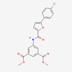 molecular formula C21H16ClNO6 B6068398 dimethyl 5-{[5-(4-chlorophenyl)-2-furoyl]amino}isophthalate 