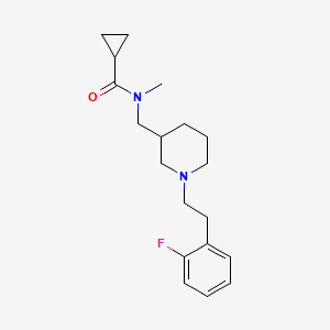 N-({1-[2-(2-fluorophenyl)ethyl]-3-piperidinyl}methyl)-N-methylcyclopropanecarboxamide